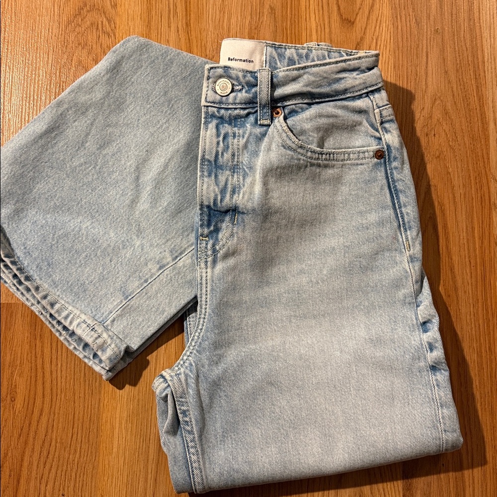 Reformation Light Blue High Rise Jeans - Picture 9 of 11